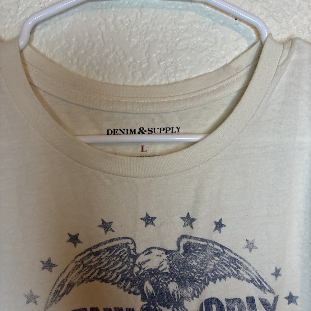 Ralph Lauren Men's T-Shirt Size L 100%‎ cotton White Graphic Print Crewneck - Picture 3 of 16